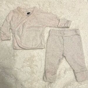 Monica + Andy Hello Baby Top and Pants - Cream Heather - Newborn